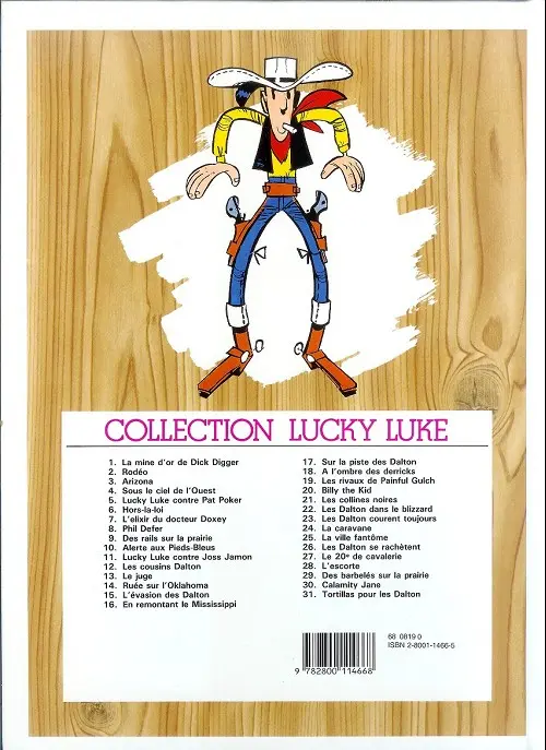 Verso de l'album Lucky Luke Tome 26 Les Dalton se rachètent