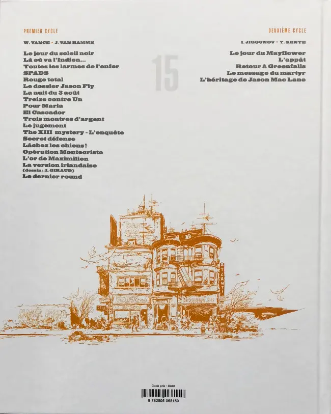 Verso de l'album XIII Tome 15 Lâchez les chiens !