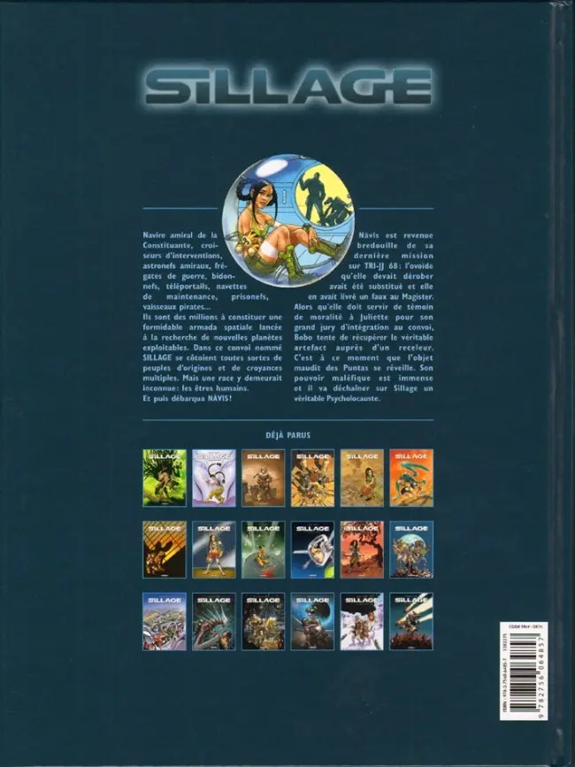 Verso de l'album Sillage Tome 18 Psycholocauste