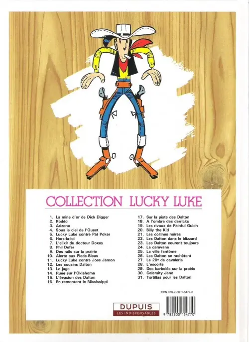 Verso de l'album Lucky Luke Tome 26 Les Dalton se rachètent