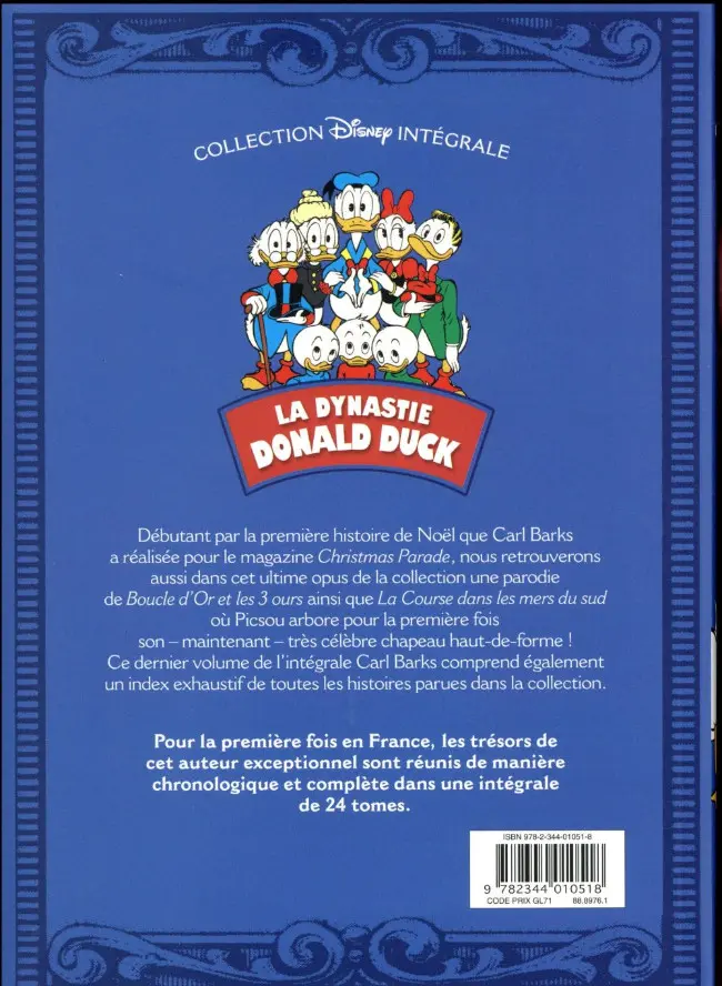 Verso de l'album La Dynastie Donald Duck Tome 24 La Lettre du père Noël et autres histoires (1949)