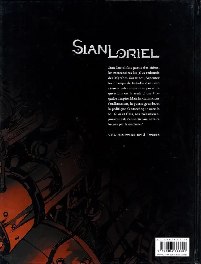 Verso de l'album Sian Loriel Tome 2 La vierge et le fer