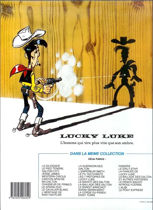 Verso de l'album Lucky Luke Tome 39 Chasseur de primes