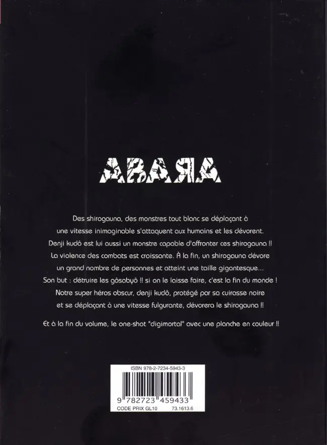 Verso de l'album Abara 2