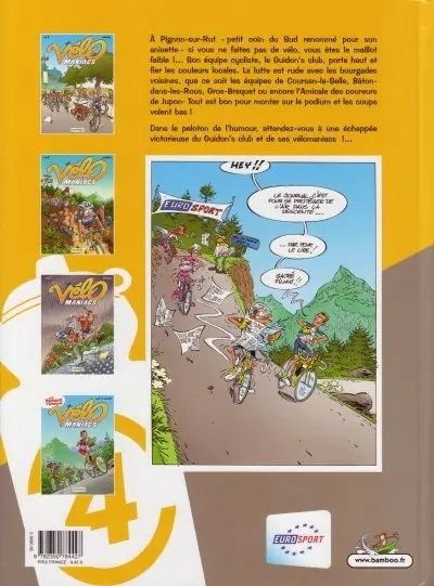 Verso de l'album Les Vélo Maniacs Tome 4