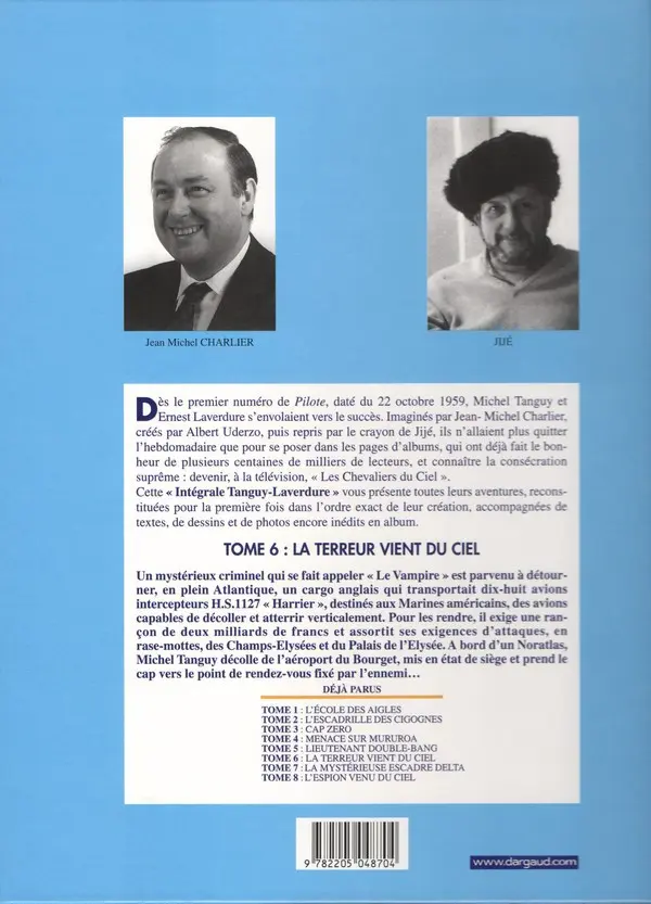 Verso de l'album Tanguy et Laverdure L'Intégrale Tome 6 La terreur vient du ciel