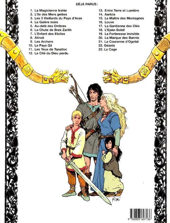 Verso de l'album Thorgal Tome 13 Entre Terre et Lumière