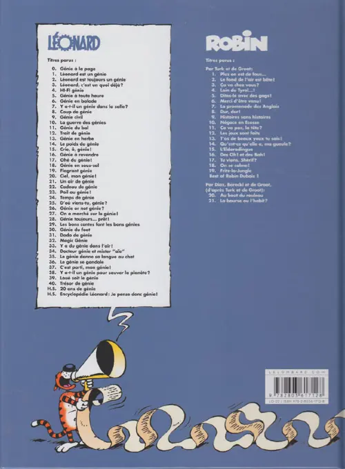 Verso de l'album Léonard Tome 14 Le poids du génie