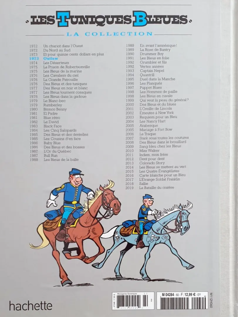 Verso de l'album Les Tuniques Bleues La Collection (Hachette) Tome 60 Outlaw