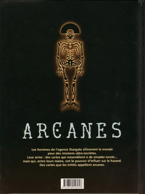 Verso de l'album Arcanes 3 Le dossier Karadine