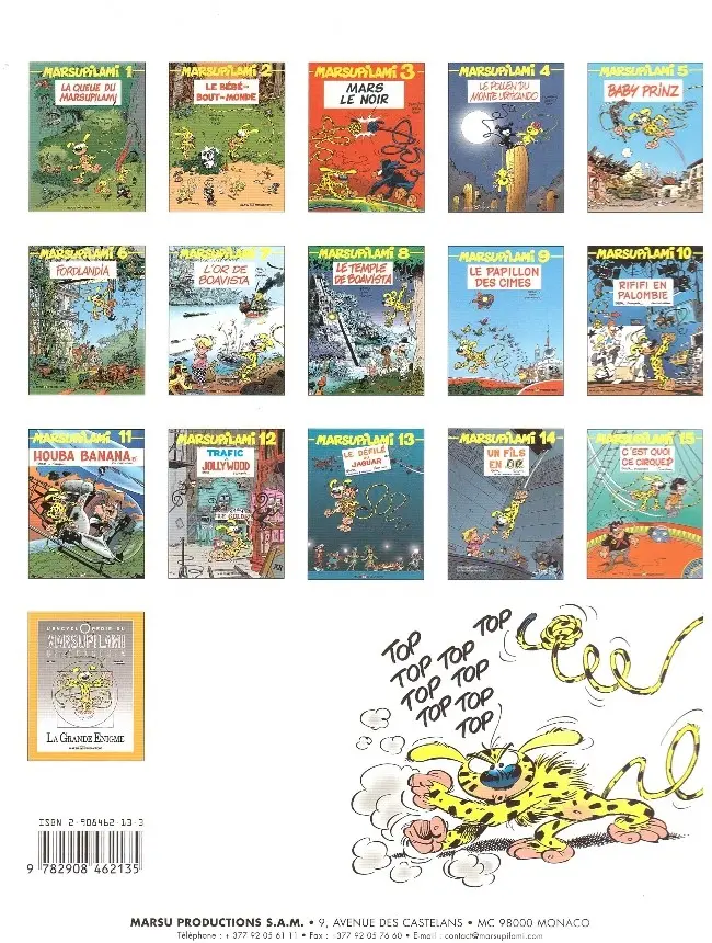 Verso de l'album Marsupilami Tome 5 Baby Prinz