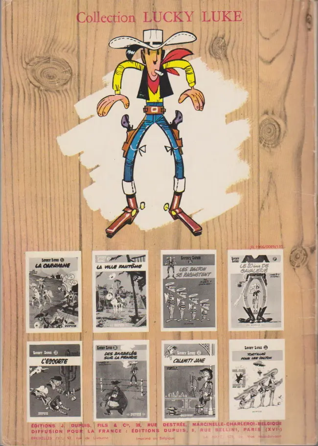 Verso de l'album Lucky Luke Tome 27 Le 20ème de cavalerie