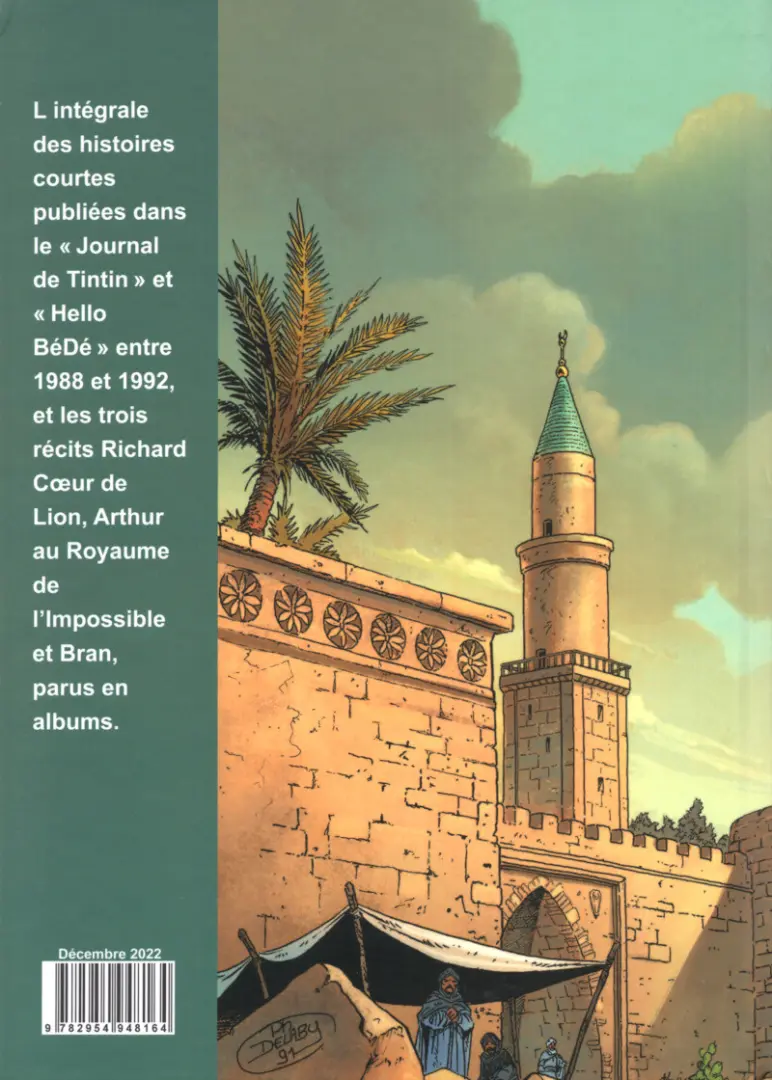 Verso de l'album Les premiers récits