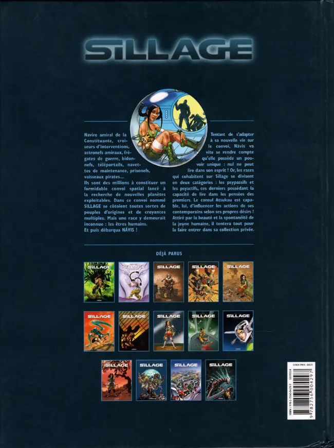 Verso de l'album Sillage Tome 2 Collection privée