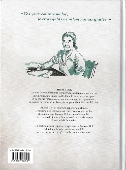 Verso de l'album Simone Veil ou la force d'une femme