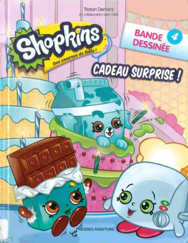 Couverture de l'album Shopkins - Des courses de folie ! Tome 4 Cadeau surprise !