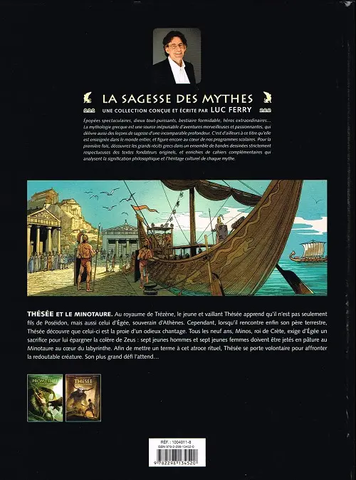 Verso de l'album Thésée et le Minotaure