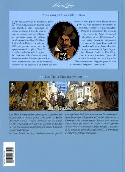 Verso de l'album Les Trois Mousquetaires Volume 4
