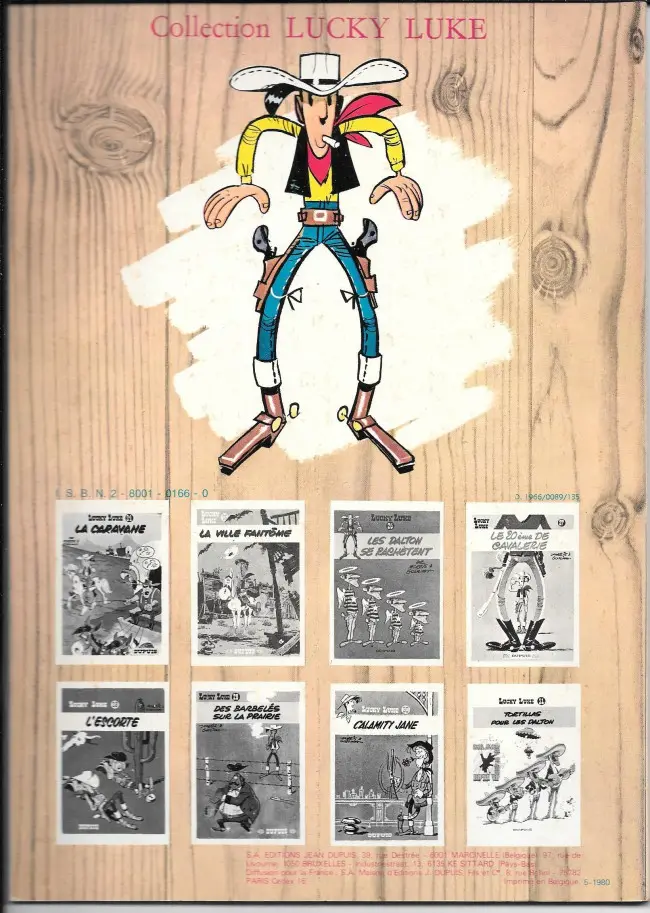 Verso de l'album Lucky Luke Tome 27 Le 20 ème de cavalerie