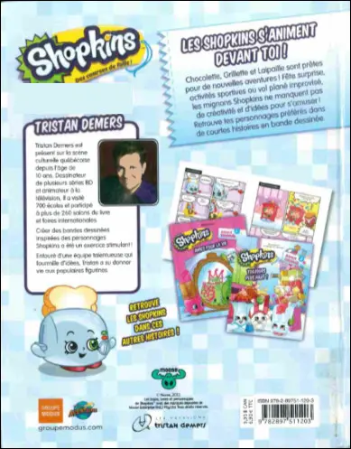 Verso de l'album Shopkins - Des courses de folie ! Tome 4 Cadeau surprise !
