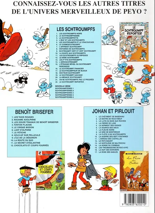 Verso de l'album Schtroumpferies Tome 3