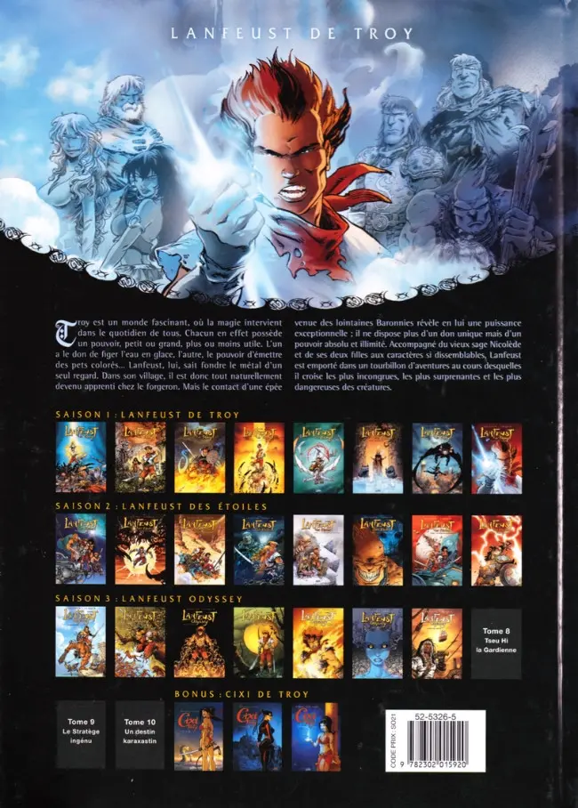 Verso de l'album Lanfeust de Troy Tome 3 Castel Or-Azur