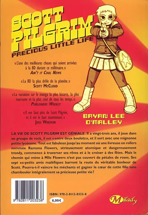 Verso de l'album Scott Pilgrim Tome 1 Precious Little Life