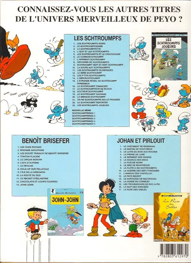 Verso de l'album Schtroumpferies Tome 3