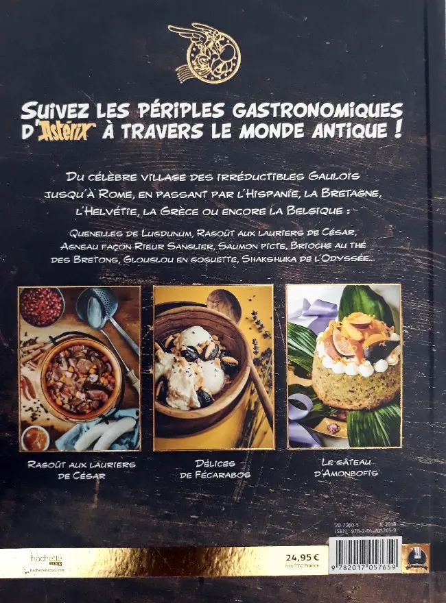 Verso de l'album Astérix Les Banquets d'Astérix