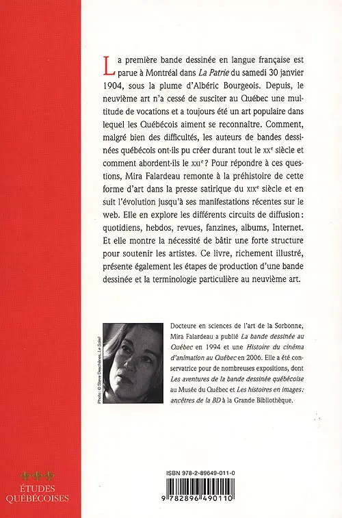 Verso de l'album Histoire de la bande dessinée au Québec