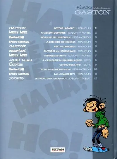 Verso de l'album Les Trésors de la bande dessinée Tome 1 Best of Lagaffe 1