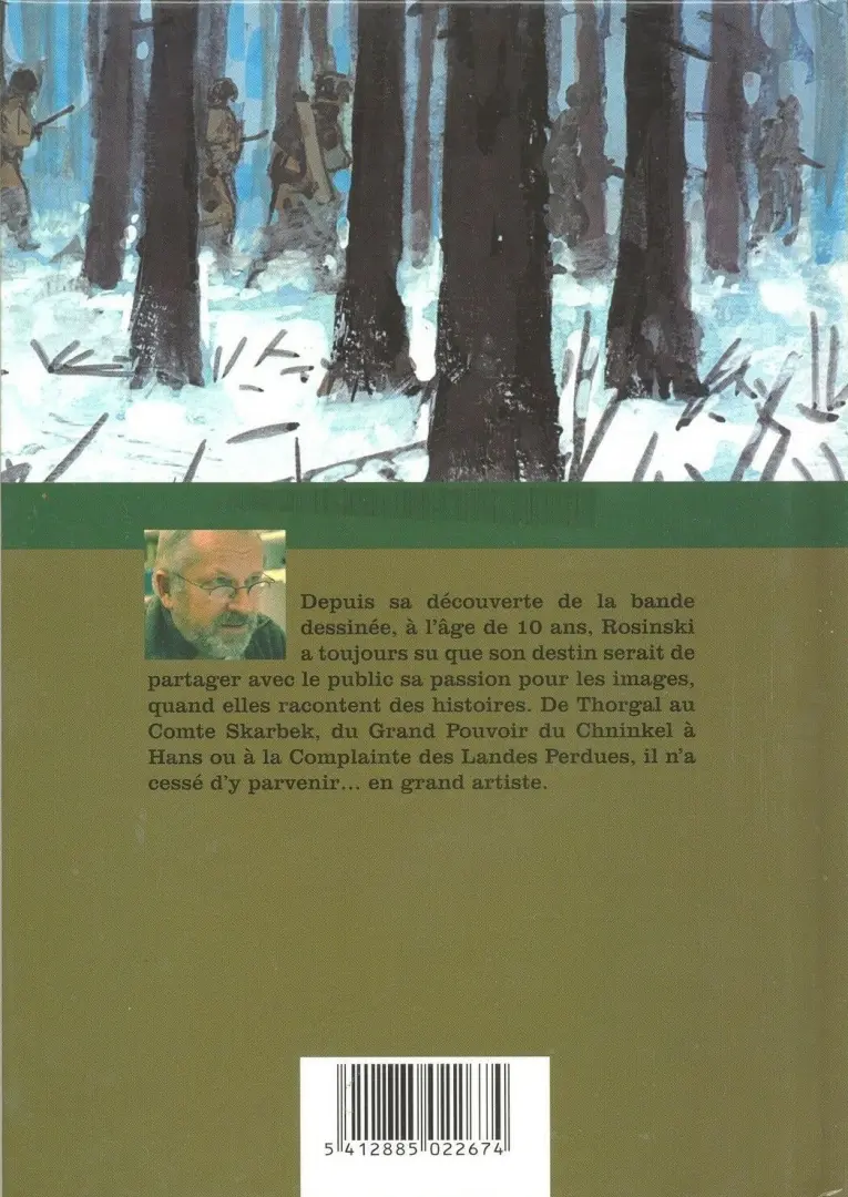Verso de l'album Rosinski - A l'avant poste