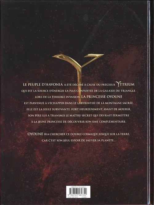 Verso de l'album Yttrium 1 Les Chants cosmiques
