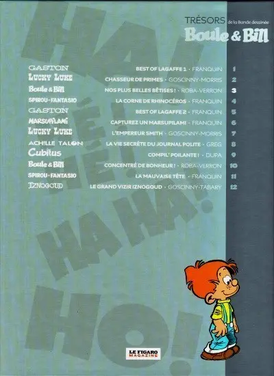 Verso de l'album Les Trésors de la bande dessinée Tome 3 Boule et Bill - Nos plus belles bêtises !