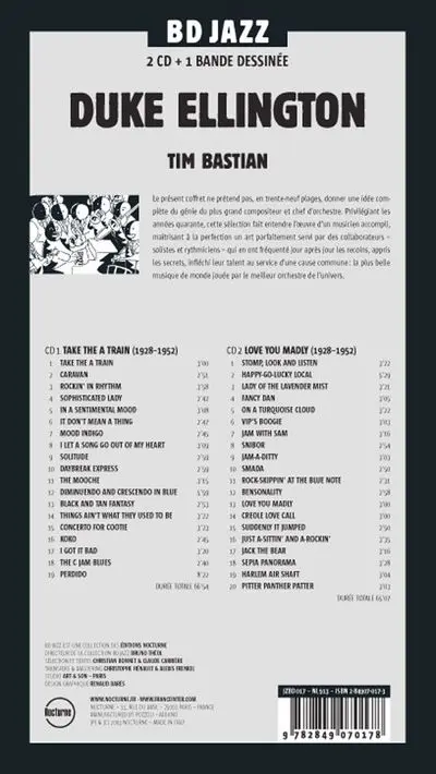 Verso de l'album BD Jazz Duke Ellington
