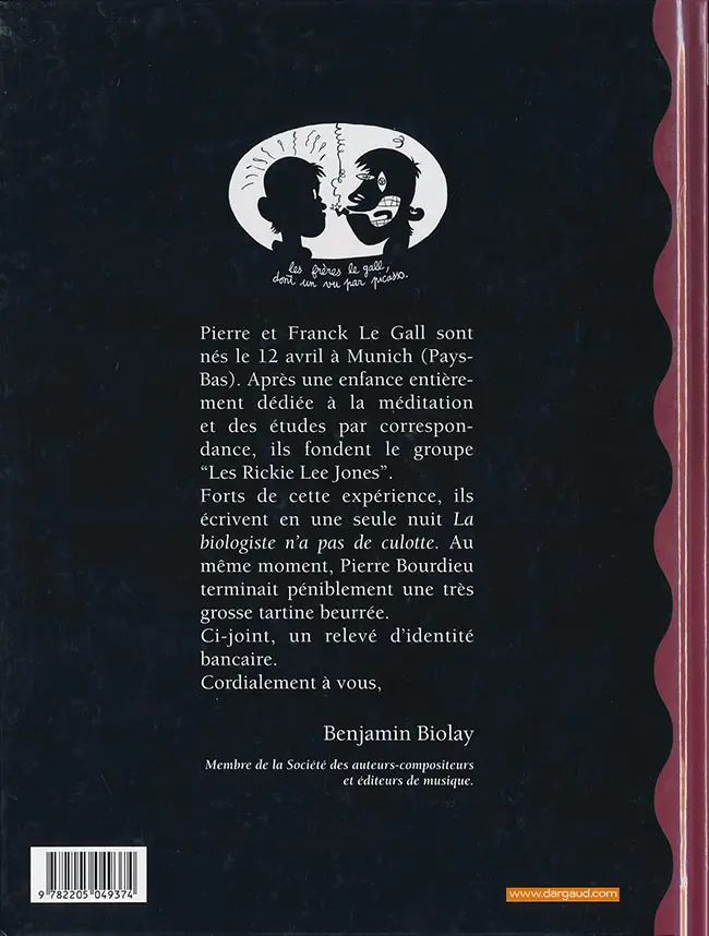 Verso de l'album Petits contes noirs Tome 2 La biologiste n'a pas de culotte et autres petits contes noirs