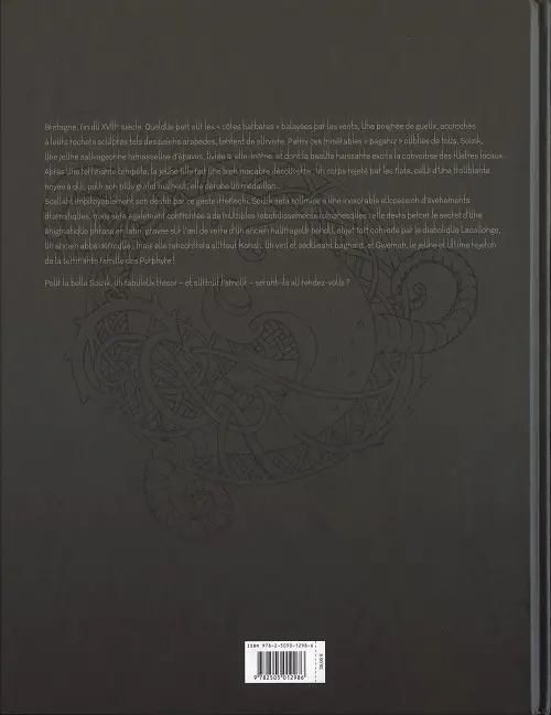 Verso de l'album Le sang des Porphyre Le cycle des rochers sculptés