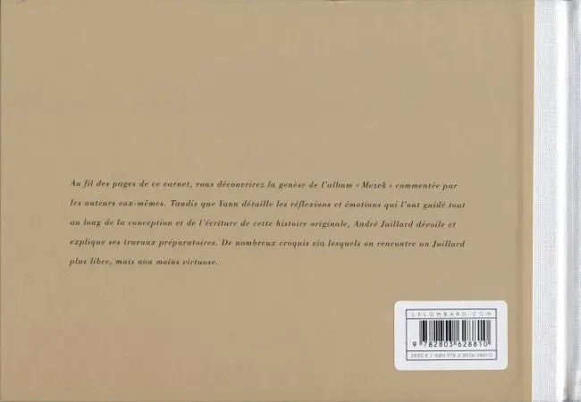 Verso de l'album Mezek Naissance d'une bande dessinée