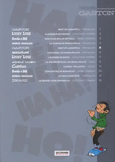 Verso de l'album Les Trésors de la bande dessinée Tome 5 Gaston - Best of Lagaffe 2