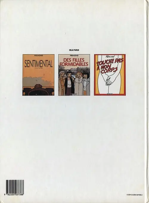 Verso de l'album Sentimental Tome 3 Touche pas à mon corps