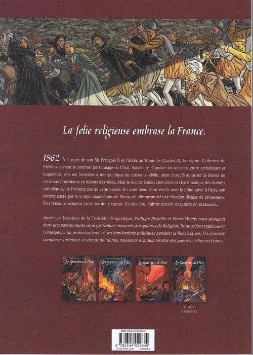 Verso de l'album Les Guerriers de Dieu Tome 3 Les Martyrs de Wassy