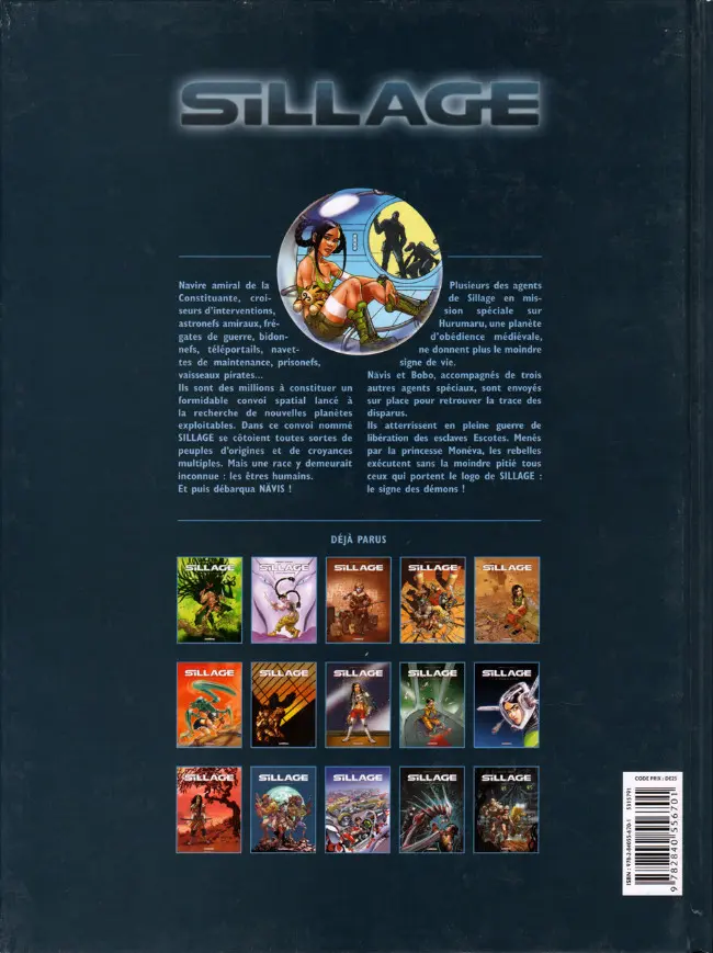 Verso de l'album Sillage Tome 4 Le signe des démons