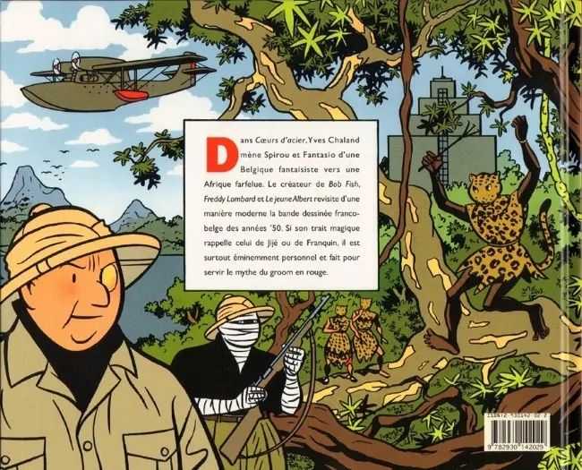 Verso de l'album Spirou par Y. Chaland Cœurs d'acier - Intégrale