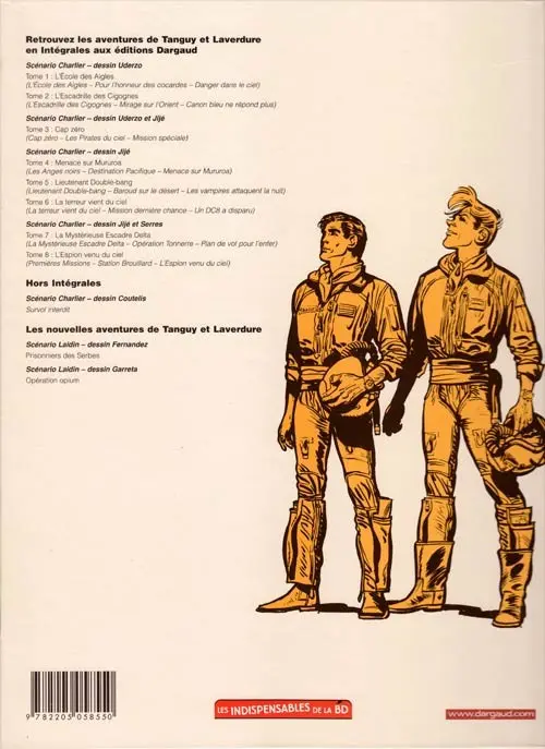 Verso de l'album Tanguy et Laverdure Tome 16 La terreur vient du ciel