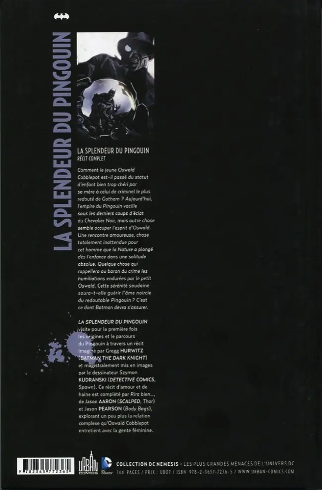 Verso de l'album La Splendeur du Pingouin