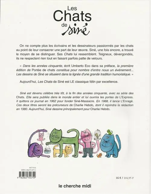 Verso de l'album Les Chats Tome 2