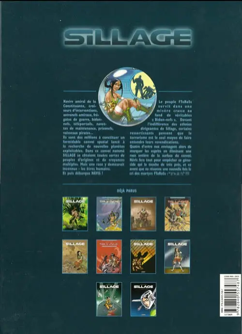 Verso de l'album Sillage Tome 5
