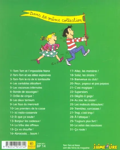 Verso de l'album Tom-Tom et Nana Tome 31 Ça roule !
