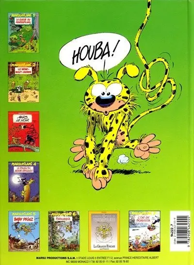 Verso de l'album Marsupilami Tome 8 Le temple de Boavista