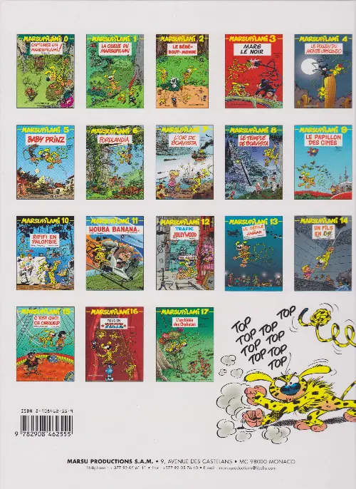 Verso de l'album Marsupilami Tome 8 Le temple de Boavista